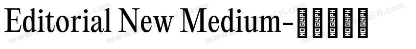 Editorial New Medium字体转换